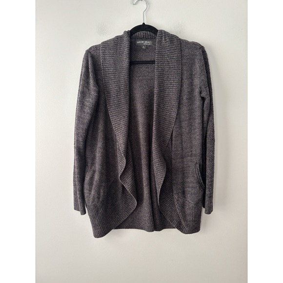 Barefoot Dreams Women's Sweater Cozychic Lite Circle Cardi Wrap Grey Brown Sz M - Picture 2 of 10